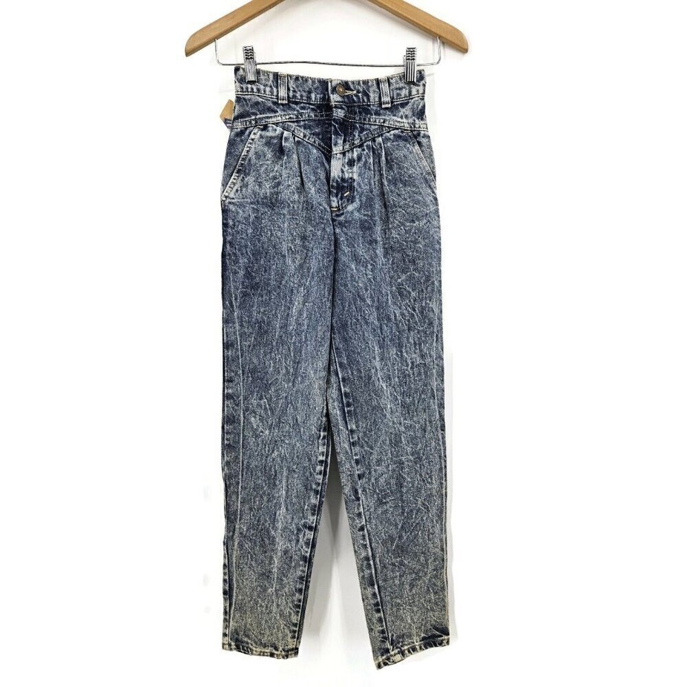 Vtg Deadstock Levi's Whitewashed Denim Jeans 12 Slim Made in USA